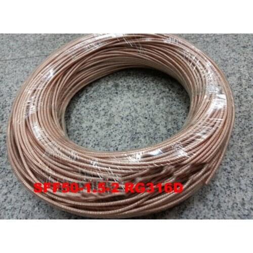 10m/20M Double shield Cable silver PTFE RG316D RF Coaxial Cable 50-1.5 High temperature high-frequency cable OD 3mm