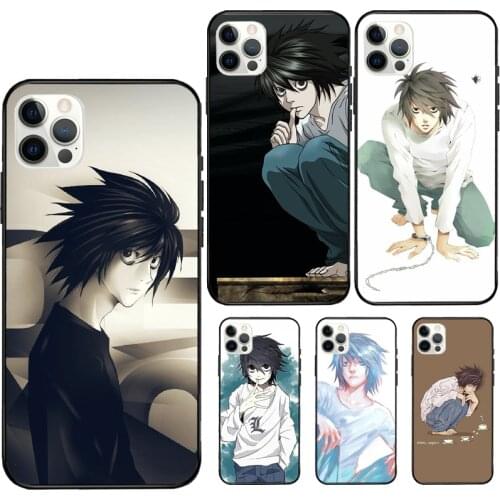 L Lawliet Death Note Anime Rubber Phone Case For iPhone 12 11 Pro Max Mini XS X XR 7 8 Plus SE 2020 Soft Cover Case