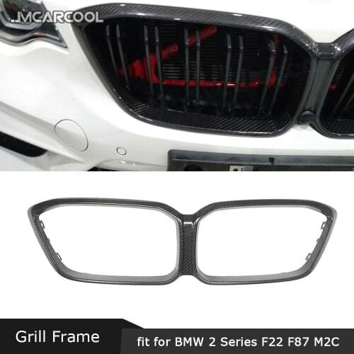For BMW 2 Series F87 M2C Competition 2019 2020 Front Grille Mesh Cover Dry Carbon Fiber Grill Exterior Decoration Frame