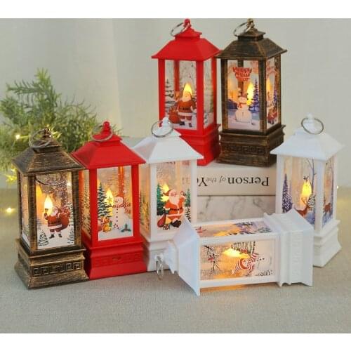 Santa Claus Snowman Lantern Light Merry Christmas Decortions for Home Navidad Tree Hanging Ornaments Xmas New Year Gifts 2022