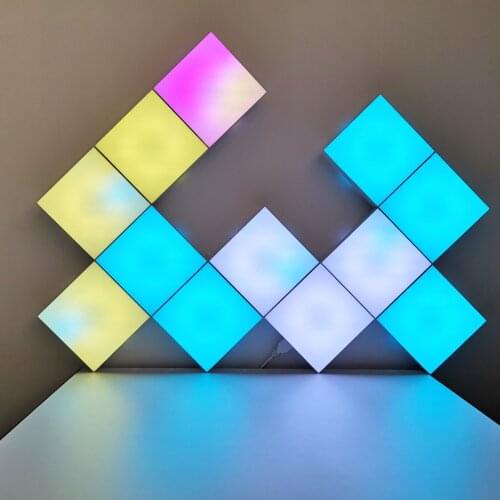 Sounds Controlled Creative Decorative Wall Lamp Quantum Night Light Spliceable Lamp Led Square Light Modular Night Light