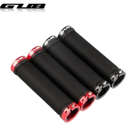 GUB Bicycle Grips Aluminum Alloy Leather Lock On Grips Handlebar Grips Ultralight MTB Grips Non-slip Shock-absorbing Bike Grips