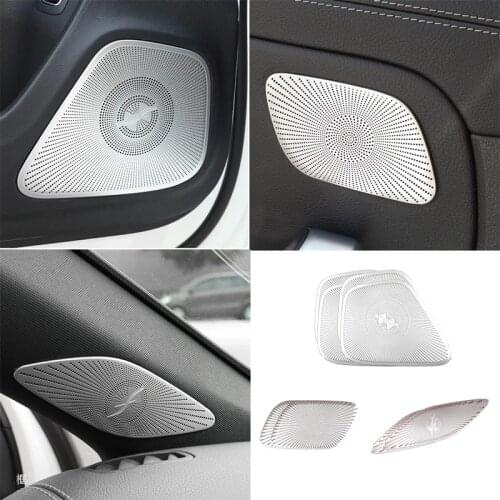 Car Interior Door Stereo Speaker Audio Ring Cover Sound Frame Decoration Trim For Mercedes Benz A Class W177 V177 A180 A200 2020