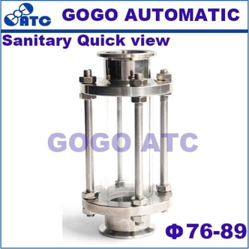 High quality Stainless steel clamp sight O.D 76-89 mm 304 316 sanitary quick-loading Ferrule sight