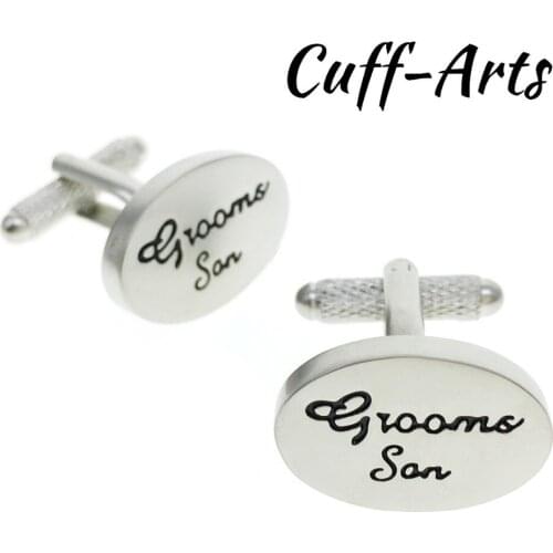 Cufflinks for Men Satin Oval Grooms Son Wedding Cufflinks Wedding cufflinks Grooms Son wedding gift by Cuffarts C10097