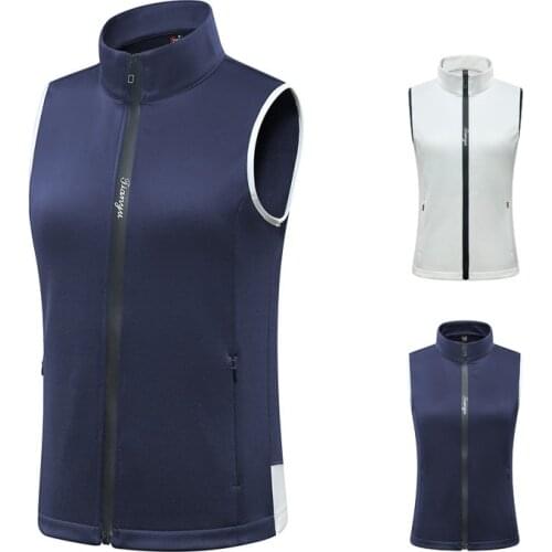 Lady Autumn Golf Jacket Sleeveless Outwear Outdoor Sports Clothing Golf Coat 2 Colors For Women Zipper Vest Warm Clothes D0685