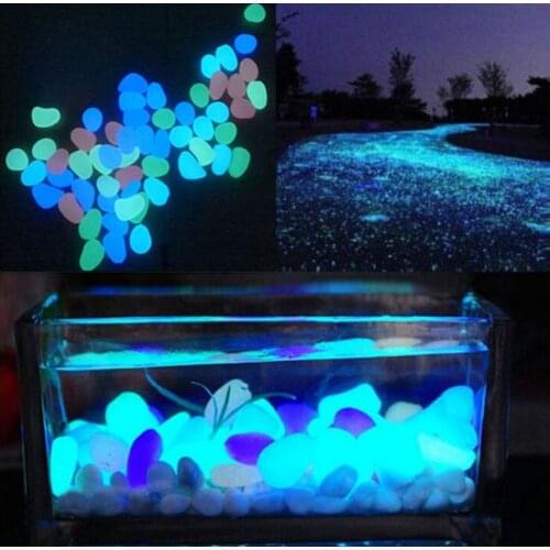 10pcs Fish Tank Decorative Aquarium Ornaments Stones Glow In The Dark Luminous Pebbles Stones For Garden Ornament