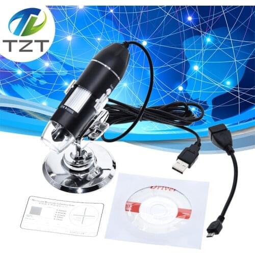 1000X HD digital USB microscope electronic microscope Camera video microscopeUSB Magnifier +calibration ruler 8 LED lights