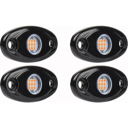 4 Pods LED Rock Lights Purple Underbody Atmosphere Lamp For Offroad Truck ATV Boat Auto Under Body Glow Trail Rig Light