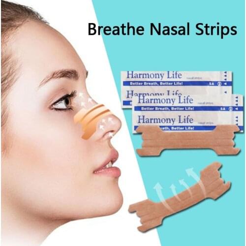 50pcs Stop Snoring Breathe Nasal Strips Better Breath Right Way Anti Snore Stopper Good Sleeping Easier Health Care Tool
