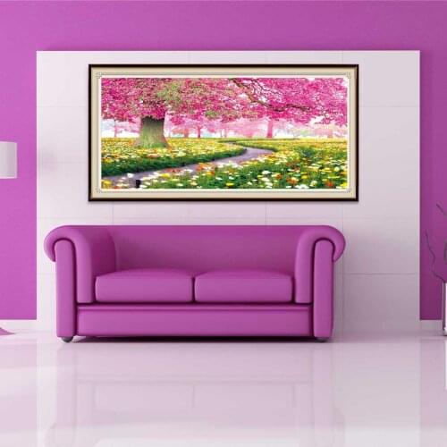 5D DIY Diamond Painting Flower Scenery Diamond Mosaic Landscape Full Round Square Diamond Embroidery Tree Crafts Art Decor Gift