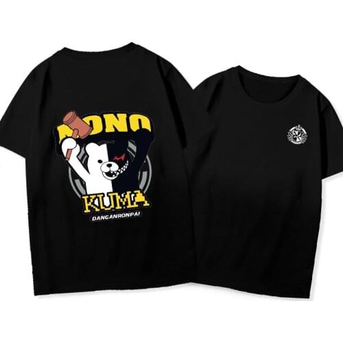 Anime Dangan Ronpa monokuma t shirt plus size tops tees summer tops mens cosplay tshirt danganronpa casual t-shirt boys clothes