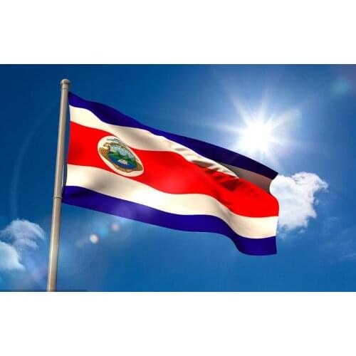 Free shipping xvggdg NEW costa rica Flag 3ft x 5ft Hanging costa rica Flag Polyester standard Flag Banner