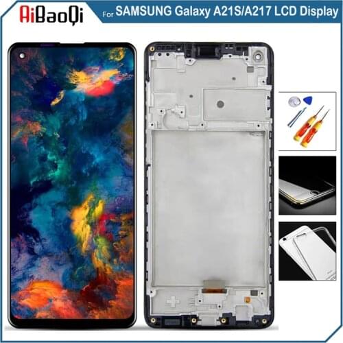 For Samsung Galaxy A21s A217 LCD Touch Screen Digitizer LCD For Samsung A21s SM-A217F/DS Display with Frame Replacement