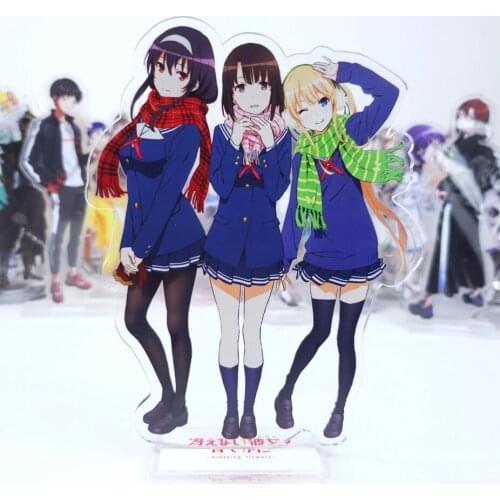 Anime Saenai Kanojo no Sodatekata Blessing Flowers Acrylic Stand Model Megumi Kato Eriri Spencer Sawamura Action Figure Toys