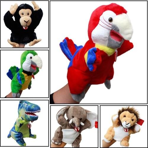 Hand puppet 30cm plush Simulation animal Parent-child interaction toys educational doll good quality christmase gift for kid