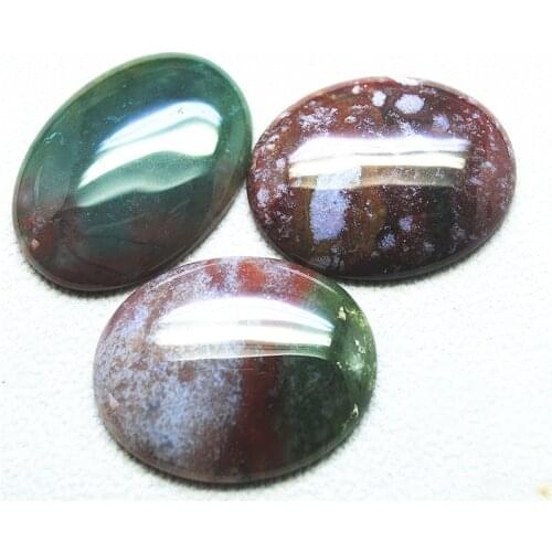 3PCS Nature Indian Agate Stone Cabochons Oval Shape 18X25MM 30X40MM NO HOLE DIY JEWELRY Accessories TOP Sells Good Fashion
