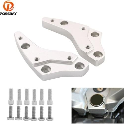 Motorcycle Handlebar Riser Mount Clamp Adapters Kit Silver Motorbike Auxiliary Parts Fit for BMW K1600GT K1600GTL 2012-2019