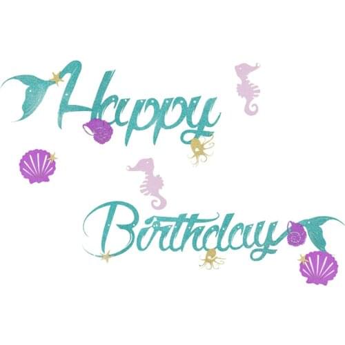 Little Mermaid Fantastic Purple Mermaid Birthday Party Disposable Tableware Decoration Paper Plate Cup Balloons Supplies