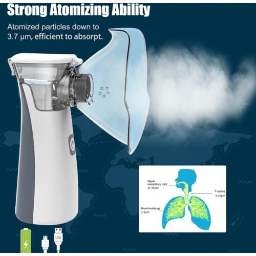 Upgrade Inhaler Nebulizer Portable Steaming Inhaler For Baby Adult Rechargeable Mesh Atomizer Nebulizador Mini Humidifier