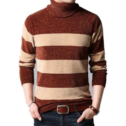 Autumn and winter new mens sweater casual high collar long sleeve thick section warm sweater 4XL