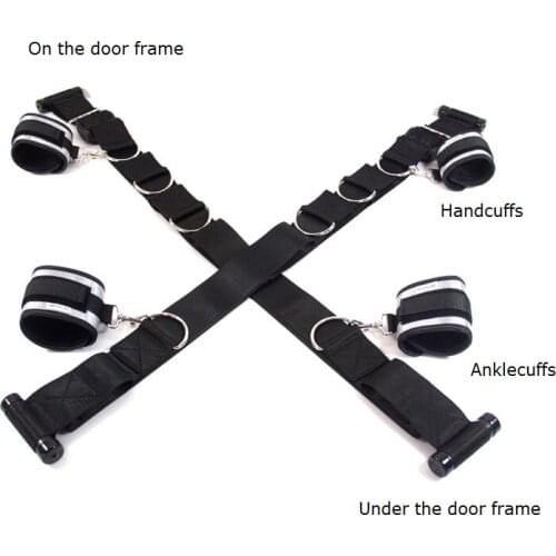 Binding over the door Bondage Standing posture Bundle Handcuffs Adjustable SM Game Flirting Sex Toys Adult Appeal Sex Products