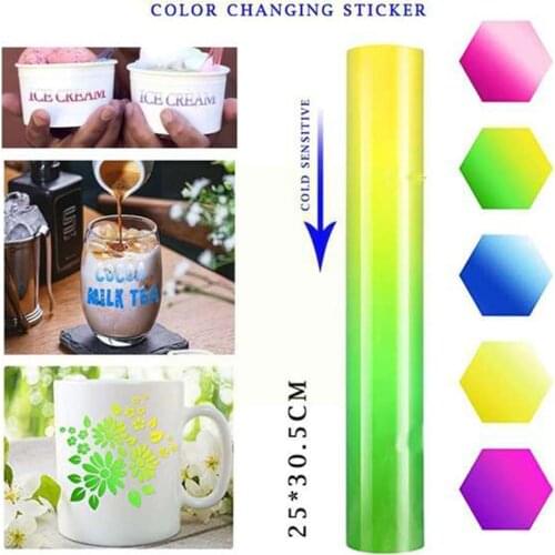Low Temperature Change Color Stickers Decals Self-adhesive DIY Film Styling Car Vinyl Paper Cup/window/mug For Water Letter K3J2