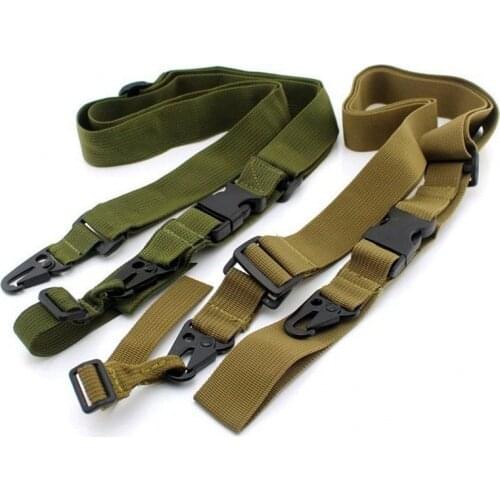 Outdoor Military Tactical Three Point Rifle Sling Swivels Survival Hunting Airsoft Adjustable 3 Point Bungee Gun Strap Belt