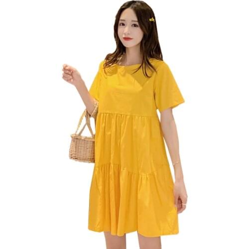 Maternity Dresses for Pregnant Women Fashion Short Sleeve Solid Dresses New Womens Dress Pregnancy Clothing Maternity Clothes
