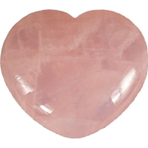 Rose Quartz Heart-Shaped Natural pink Crystal Heart shape Stone Gemstone wedding favors gifts Healing Reiki decor 40x40x20MM