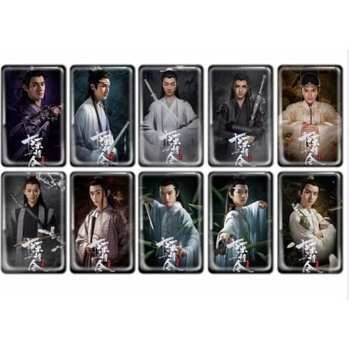 Mo Dao Zu Shi China Anime Card Sticker DIY Decoration Bus ID Waterproof Card Stickers Kids Classic Sticker 10 Pcs