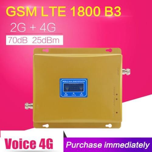 LCD Dispaly GSM 4G LTE 1800 Dual Band Signal Repeater GSM 900mhz 1800mhz 65dB Cellphone Signal Repeater GSM LTE Mobile Amplifier