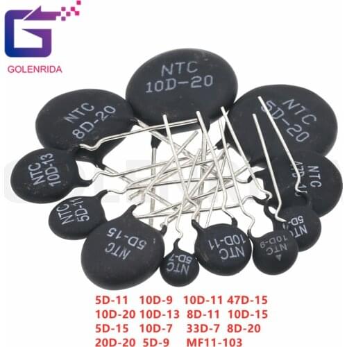 10pcs Thermal Resistor NTC 5D-11 10D-9 10D-11 47D-15 10D-20 10D-13 8D-11 10D-15 5D-15 10D-7 MF11-103 33D-7 8D-20 20D-20 5D-9