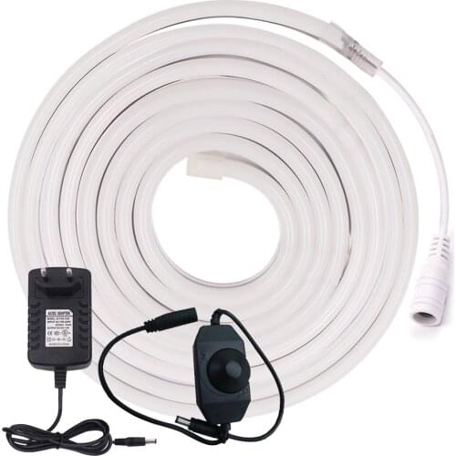 DC12V Dimmable Neon Light 6x12mm Waterproof LED Strip 2835 Flexible Ribbon Tape Neon Rope for Home Decoration 1m 2m 3m 4m 5m