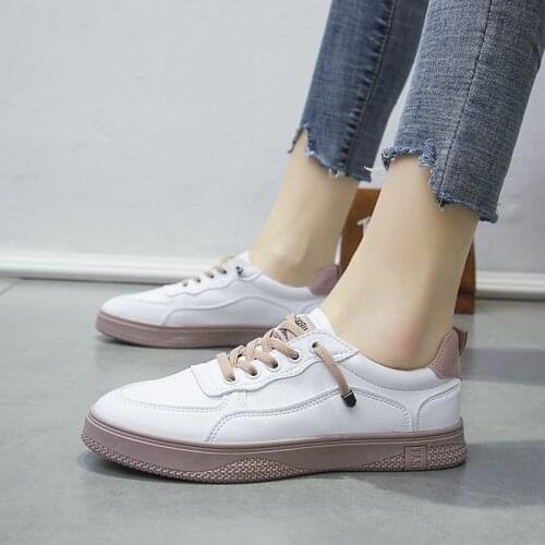 2021 New Spring Casual Shoes Fashion Versatile Flat Bottomed Student White Shoes Size 35-40