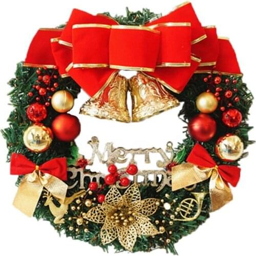 2021 Christmas Wreath Garland Door Hanger Decorations For Home Outdoor New Year Xmas Decorating Supplies Handmade Door Hanging