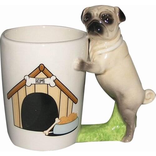 3D Dog Coffee Mugs Cute Tea Cups Funny Mark Handpainted Creative Drinkware