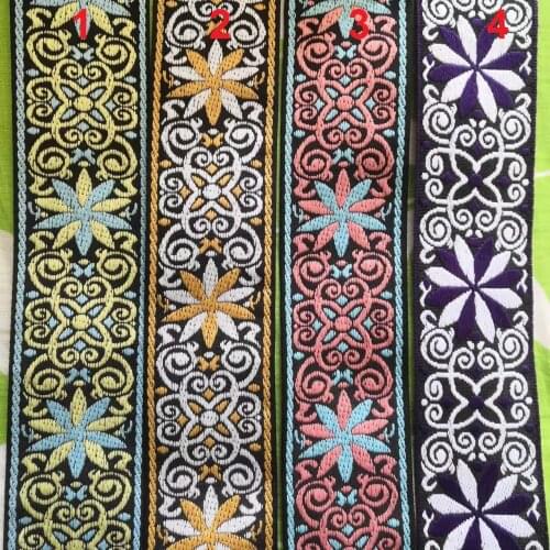 10Yards 5cm Quality Thick Durable Dog Callor Backpack Guitar Camera Strap Webbing National Jacquard Ribbon South America Woven