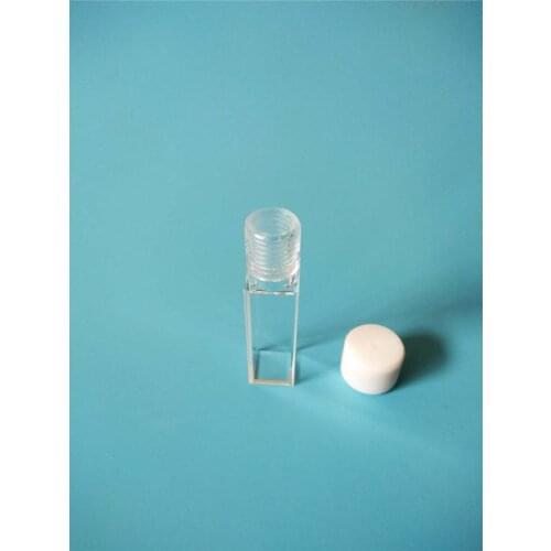 Free shipping Four sides polish clear cell quartz cuvette with screw cap