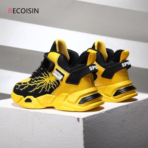 RECOISIN 2021 Childrens Sneakers Comfortable Sports Shoes For Boys Basketball Shoes Running Casual Kids Shoes Chaussure Enfant