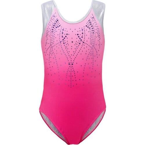 Children Girls ballet gymnastics suit dance practice clothes sleeveless diamond pattern bodysuit Leotard One-Piece Dancewear