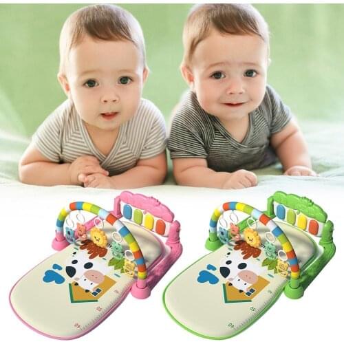 Baby Gyms Play Mat Pedal Piano Light Musical Toy Baby Fitness Frame Piano Tummy Toy Infant Educational Floor Mat