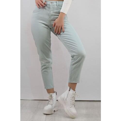 Snow-Flushing Mom Jeans Pants Suyeşili - 1025.392