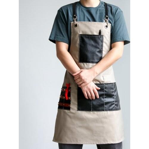 Apron Fashion Waterproof and Antifouling Customized Logo Hair Stylist Oil Head Nail Hair Makeup Artist Men and Women Workwear