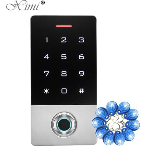 IP65 Waterproof Biometric Fingerprint Touch Keypad Door Access Control System With 125KHZ RFID Card Reader