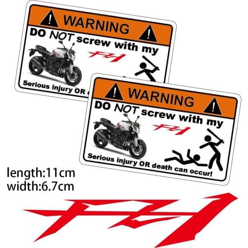 KODASKIN Motorcycle Cheap Creative Warning Sticker Decal for Yamaha FZ1 Fazer