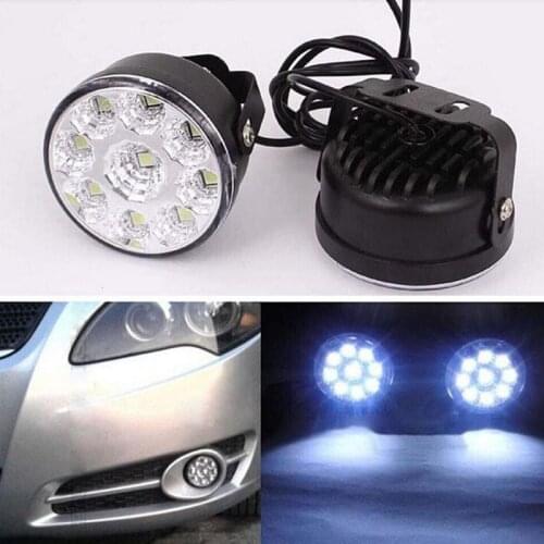 Round 9W LED car Work Light 12V outdoor Car Light Bright Beam Off-Road IP68 waterproof Spot light SUV DRL Fog Lamp