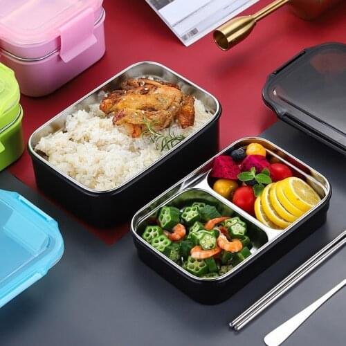 Xiaomi 304 Stainless Steel 1200ML Lunch Box Double Deck with Dinnerware Set Bento Box Student Workers Lunch Food Storage