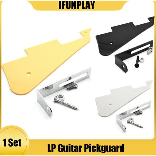 LP Electric Guitar Pickguard Plate Pickguard Covers Holder with Bracket Black/White/Cream ABS