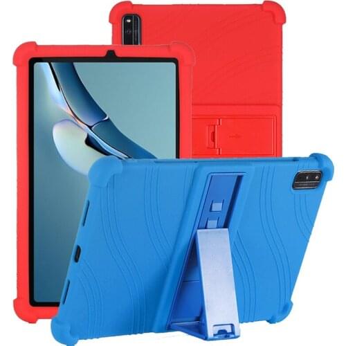 Soft Silicone Case For Huawei MatePad Pro 12.6 inch 2021 WGR-W09 WGR-W19 WGR-AN19 With Bracket Anti-Shock Protective Cover